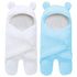2 Pack Sherpa Baby Swaddle Blanket - Aquamarine and White...