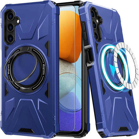 Goodon Designed for Samsung Galaxy A15 Case with Screen Protector - Features Built-in Magnetic Kickstand - Car Mount Holder Compatibility - Protec...