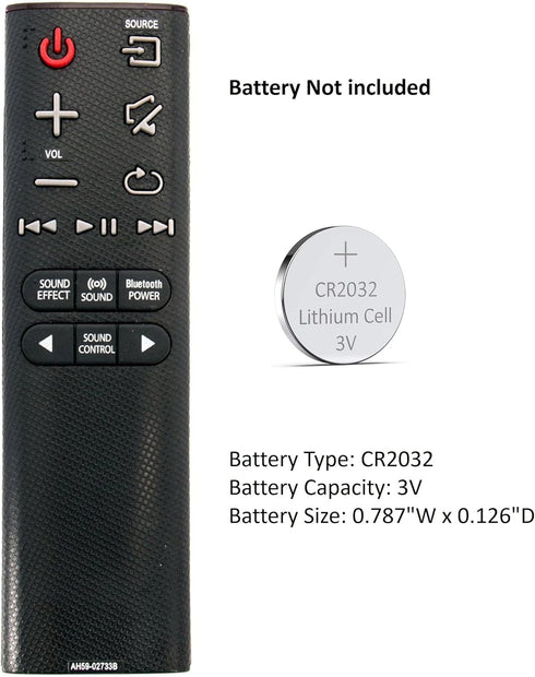 AH59-02733B Sound Bar Remote Compatible for Samsung Soundbar HW-K360 HW-KM36C HW-KM36 HW-K450 HW-K550 HW-K551 HW-J4000 HW-JM4000 HWK360 HWKM36C HW...