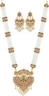 Designer Premium Hydrabadi Indian Faux Pearl Long Multicolor Necklace Jewellery Set for Women...