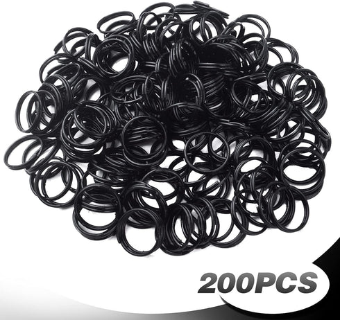 BronaGrand 200pcs 10 mm Split Rings Alloy Double Loop Jump Rings Keychain Ring Connectors for DIY Arts Crafts Organization Home Car Office Keys At...