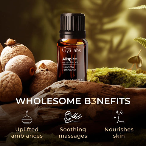 Gya Labs Allspice Essential Oil for Diffuser & Skin - 0.34 Fl Oz - 100% Pure Natural Allspice Oil for Skin, Homemade Items & Candle Making Scent...