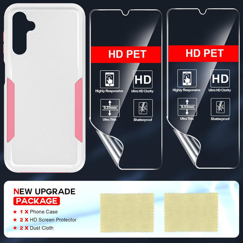 LeYi for A14 5G Phone Case, Galaxy A14 5G Phone Case with 2 Pcs HD Screen Protector, 360°Protect Rugged Fallproof Commuter Matte Non-Slip Cell Cas...