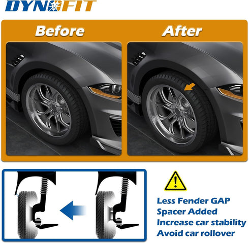 dynofit Universal 5mm Wheel Spacers for 98-120 Multiple Bolts Pattern, Pack of 4 Thin Aluminum Shims Hubcentric Spacer for 4 Lug and 5 Lug Wheels/...