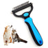 Dog Brush for Shedding, Pet Grooming Brush, Cat Deshedding Brush Tool, Double Sided Shedding and Dematting Undercoat Rake Comb for Dogs & Cats (bi...