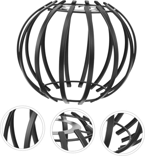 Zerodeko European and American Iron Simple Chandelier Open Lamp Cover Lamp Guard Cage Farmhouse Vintage Industrial Metal Wire Cage Sphere Lamp Sha...