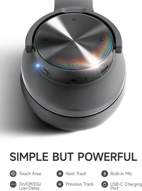 Picun B8 Bluetooth Headphones, 120H Playtime Headphones Wireless Bluetooth with 3 EQ Modes, Low Latency, Hands-Free Calls, Over Ear Headphones for...