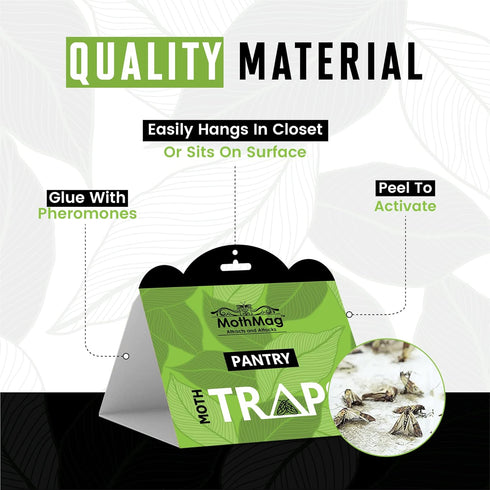 Pantry Moth Glue Traps for House Pantry, Non-Toxic Pantry Moth Killer for Food and Cupboard Moths, Pantry Moth Trap, Pantry Moth Traps with Pherom...