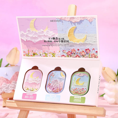 3PCS Solid Balm Sets Solid Perfume Portable Pocket Balm Perfume Perfect for Travel Use Natural Fragrance Perfume for Men and Women (Set B)...