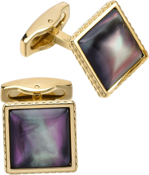Square Abstract Pattern Cufflinks for Men with Gift Box Novelty Colorful Men's Cuff Links for Wedding Daily Office Shirt Party Birthday Anniversar...