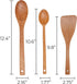 Wooden Spoons for Cooking, 3-Piece Wooden Utensil Set, Wooden Spoons and Spatula for Cooking, Serving, Natural Wood, Non-Stick, Smooth Surface, La...