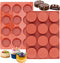 Ocmoiy 2 Inch Ore Mold Round Silicone Molds for Chocolate Covered Ore Cookie, Mini Cake, Candy, Dessert, Jelly, 24 Cups Cylinder Baking Mold Set o...