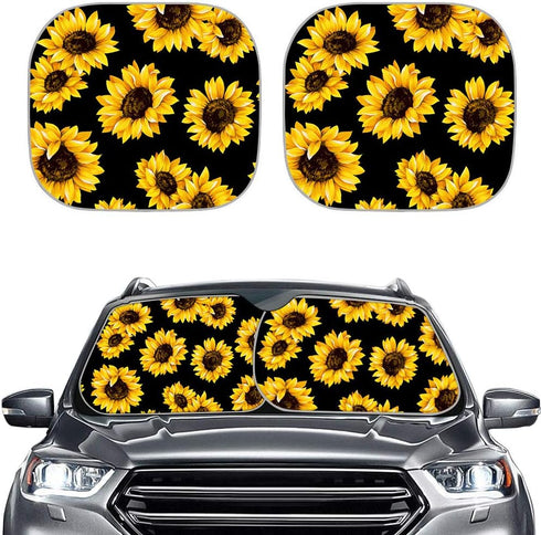 Yellow Sunflower Car Windshield Sun Shade Universal Fit Car Front Window for Trucks SUV Van Sunshade Visor Auto Vehicle Shield Reflector Blocking ...
