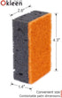 Black & Orange Multi Use Scrub Sponges. Made in Europe. 9 Pack, 4.3x2.8x1.4 inches. Heavy Duty and Non Scratch Fiber. Odorless Durable and Delicat...