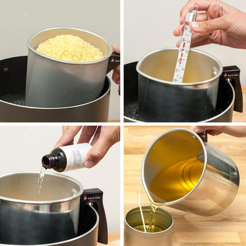 EricX Light Candle Making Pouring Pot,2 pounds,Double Boiler Wax Melting Pot,Dripless Pouring Spout & Heat-Resisting Handle Designed,Aluminum Cons...