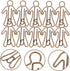 20pcs Office Paper Clip Human Shaped Paper Clips Funny Paper Clip Funny Bookmark File Paper Clips Lovely Paper Clips Christmas Bookmarks Metal Pap...