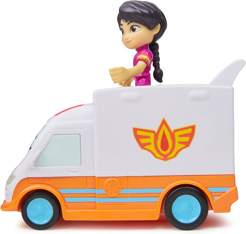 Disney Junior Firebuds, Violet and Axl, Action Figure and Ambulance Toy with Interactive Eye Movement, Kids Toys for Boys and Girls Ages 3 and up...