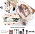 Makeup Bag 3 Pieces Large Capacity Checkered Cosmetic Bag Canvas Travel Toiletry Bag Organizer Cute Makeup Bag Pouch Storage Bag for Women(Beige S...