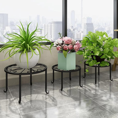 Plant Stand Indoor Outdoor,Metal Plant Stand Sets of 3,Corner Black Plant Stand,small Plant Holder,Plant Pot Holder stand,Potted Plant Stand,Flowe...