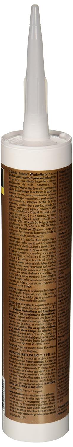 Titebond 44001 Franklin Weather master Premium Polymer Sealant, 10.1 Oz, Cartridge, Liquid, White...