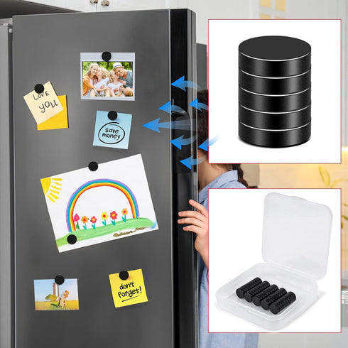 50 Pcs Refrigerator Magnets, Neodymium Fridge Magnets, Muti-use Premium Round Disc Small Magnets, Rare Earth Magnets, Whiteboard Magnets for Craft...