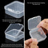 SATINIOR 100 Pcs Clear Plastic Beads Storage Containers Box Small Clear Box with Hinged Lid Small Plastic Case Mini Square Arts Crafts Storage Box...