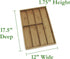 Lipper International 8877 Bamboo Wood Flatware Organizer with 7 Compartments, 12" x 17-1/2" x 1-3/4"...