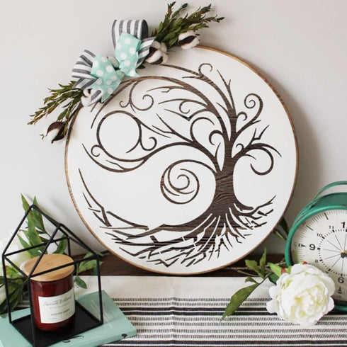 Tree Stencils Tree of Life Stencil for Painting on Wood Airbrush Natural Plants Small Palm Tree Drawing Templates for Canvas Wall Floor Decor DIY ...