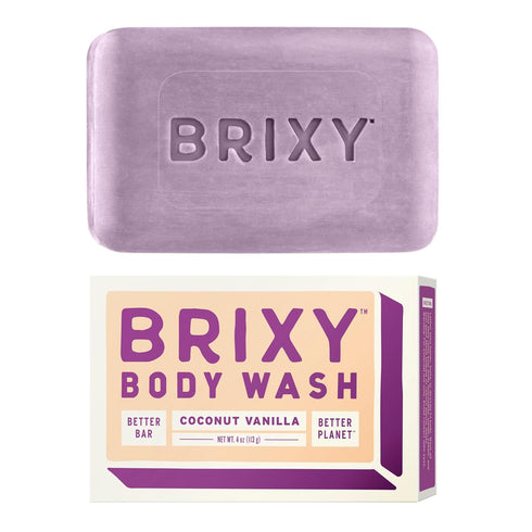 BRIXY Body Wash Bar for Men and Women to Remove Sweat And Oil While Softening Skin, Vegan, Plastic Free, All Skin Types Including Sensitive Skin...
