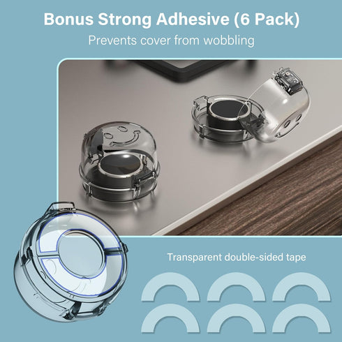 Stove Knob Covers for Child Safety, Gas Stove Knob Covers Large,Transparent Design, 5 Pack, Kitchen Safety Guards for Kids, Baby, Toddler, Clear O...