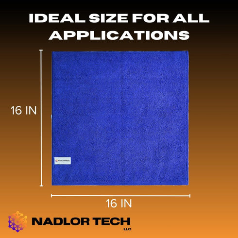 Professional-Grade Premium Microfiber Cleaning Cloth 5-Pack - 16"x16" - Great for Home Cleaning, Pet Drying and Car Washing - Streak-Free Shine, L...