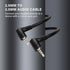 PNGKNYOCN 2.5mm Audio Aux Cable?90 Degree 2.5mm TRRS Male to 2.5mm TRRS Male Double Angled Stereo Headset Headphone Jack Connector Cable?0.3M?...
