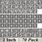 2 Inch Alphabet Letter Stencils - 70 Pack Letter Number Stencil Templates with Signs for Painting on Wood, Reusable Calligraphy Letters and Number...