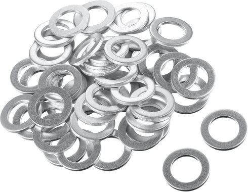 Mudder 50 Pieces Aluminum Engine Oil Crush Washers Drain Plug Gaskets (Compatible with Honda OEM Civic Part)...