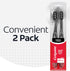 Colgate 360 Vibrate Charcoal Battery Operated Toothbrush Pack, Soft with 1 AAA Battery Included, Black, 2 Count...