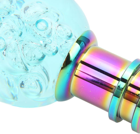 Keenso Gear Shift Knob, Gear Shift Knob with M8 M10 Adapter Universal Acrylic Transparent Bubble Shifter Head Car Styling Accessories for Cars (Li...