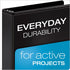 Cardinal® Performer ClearVue™ Ring 3-Ring Binder, 4" D-Rings, Black...