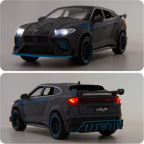 Compatible for 1/32 Lambo Urus Model Car Diecast Collectible Pull Back Toy Car with Light and Sound Toy Vehicle for 3+ Year Old Kids Boys Gift Gra...