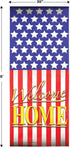 Beistle 2 Pack Plastic Welcome Home Door Covers, 6’ x 30”- American Flag Decor, Patriotic Holiday Supplies, Porch Decorations...