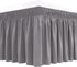 Biscaynebay Wrap Around Bed Skirts for Full & Full XL Beds 15" Drop, Silver Grey Adjustable Elastic Dust Ruffles Easy Fit Wrinkle & Fade Resistant...