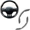 Amiss Car Carbon Fiber Anti-Skid Steering Wheel Cover, Segmented Protector, Butterfly Universal 99% Cover Interior Accessories (Grey)...