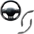 Amiss Car Carbon Fiber Anti-Skid Steering Wheel Cover, Segmented Protector, Butterfly Universal 99% Cover Interior Accessories (Grey)...