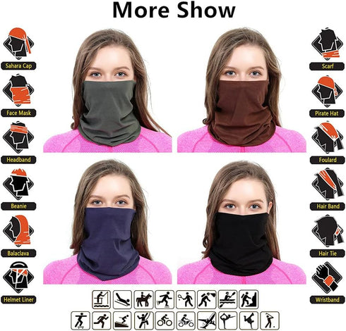 Headband Neck Gaiter Head Wrap Headwear Face Mask Magic Scarf Bandana for Men and Women...