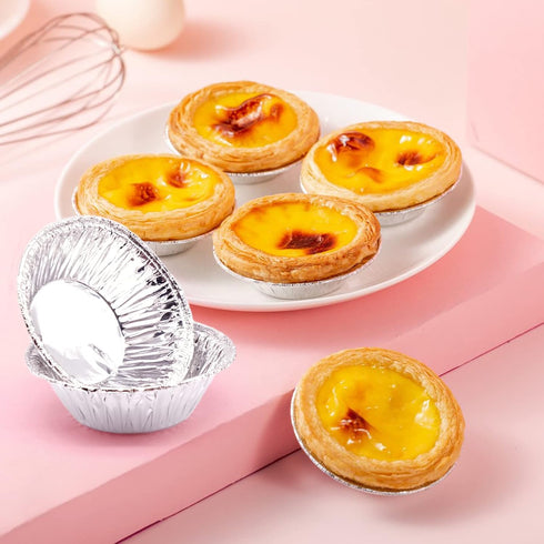 200 PCS Egg Tart Baking Cups, Disposable Aluminum Foil Liners for Pudding, Cupcake, Muffin, Creme Brulee Baking...