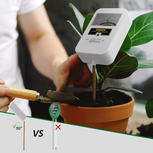 Soil Moisture Meter, 4-in-1 Soil Ph Meter, Soil Tester for Nutrients, Moisture, PH and Light, Soil Ph Test Kits for Plant, Great for Garden, Lawn,...
