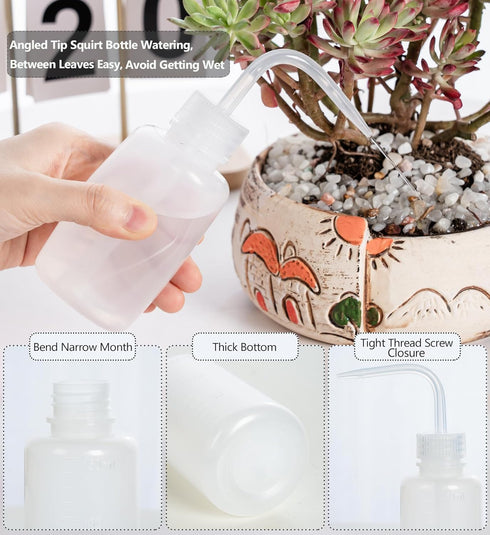 Melphoe Tattoo Wash Bottle 2Pcs 150ml Water Squirt Bottle Succulent Watering, Safety Rinse Bottle Watering Tools, Tattoo Supplies, Irrigation Sque...