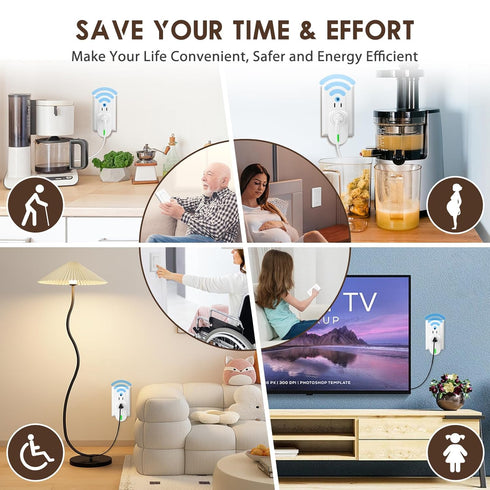 K KASONIC - Wireless Remote Control Outlet, Indoor Remote Light Switch for Plug in Lamp, Small Electrical Appliance up to 100 Feet Away, 10A/1200W...