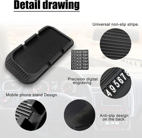 Anti-Slip Gel Pad Car Dashboard Stand for Navigation Cell Phone, Black......