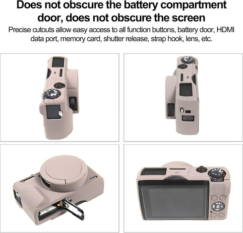 Case for Canon Powershot G7 X Mark III Digital Camera, Soft Silicone Protective Cover with Removable Lens Cover for Canon Powershot G7X Mark III D...