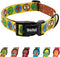 SUFEI Nylon Dog Collar - Adjustable Classic Pet Collars with Quick-Release Buckle and D-Ring, Multicolor Cute Patterns Soft Dog Collar for Small M...